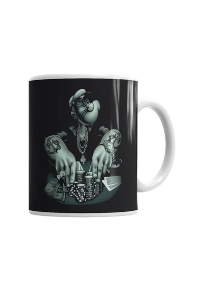 Popeye Jogador Dj Temel Reis Kupa Bardak Porselen Karışık