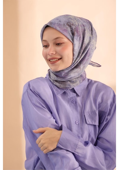Silk Home Soft Eşarp 73095-23 Lila, Leylak, Taş, Koyu Vizon