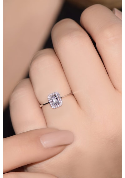 Modern Tasarım 0.09 Ct Baget Pırlanta Yüzük