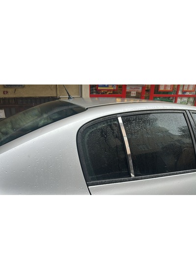 Renault Megane 2 Sedan -hb Uyumlu Kapı Direği Krom Paslanmaz Çelik 2 Parça Cam Direk