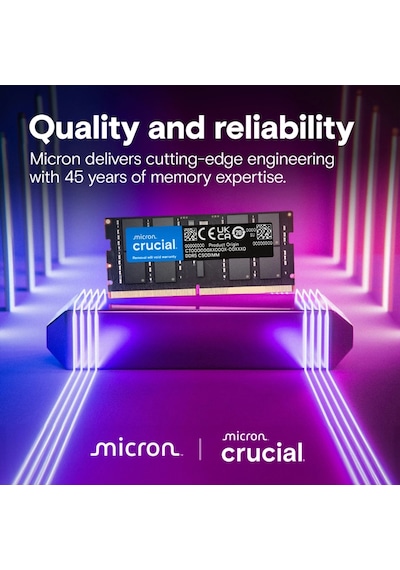 Crucıal Ct16g64c52cs5, 16gb, 6400mhz, Ddr5, Cl52, Sodımm, Notebook Ram By Micron
