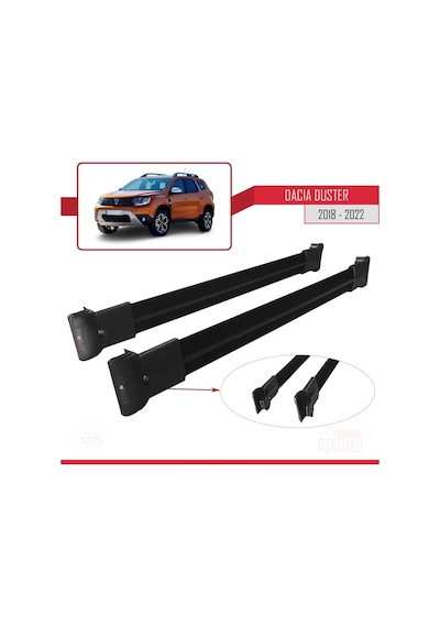 Dacia Duster 2018 Ve Sonrası Fly Model Ara Atkı Tavan Barı Siyah (548245159)