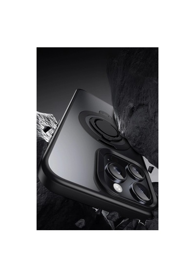 Joko Apple İphone 15 Pro Avatar 360 Dönen Magsafe Kapak - Siyah Düz Renkli