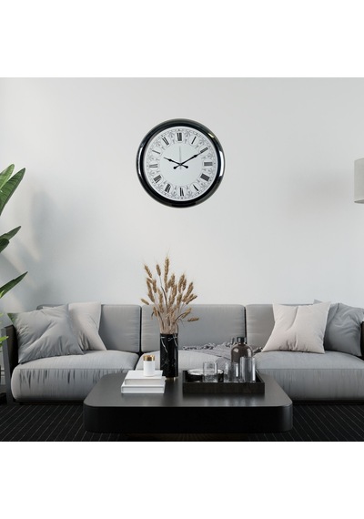 Krom Manadala Desenli 52 X 52 Cm Duvar Saati