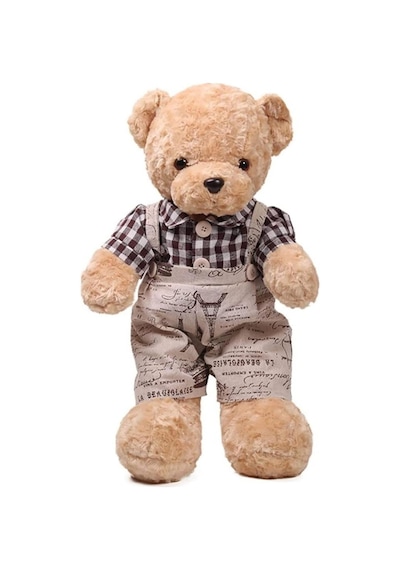 Kıyafetli Ayı 60 Cm Figür Peluş Oyuncak - Büyük Peluş Oyuncak - Tgs-p202590 Çok Renkli