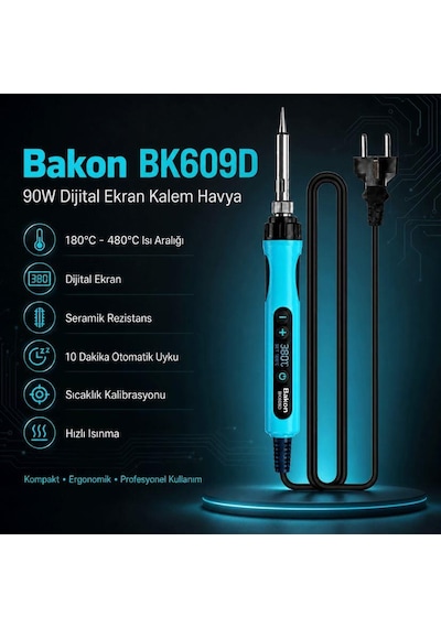Bakon Bk609d 90w Dijital Ekranlı Kalem Havya