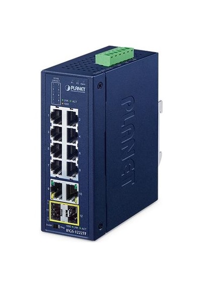 Planet Pl-ıfgs-1222tf 8 Port 100mbps 4 Port Sfp Industrial Ethernet Switch