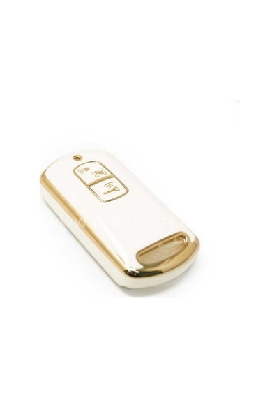 Gma Keys Lüx Honda Pcx 150 Sh125 C125 Scooter Nano Anahtar Kılıfı Beyaz Gold Altın Renk 1.ci Kalite