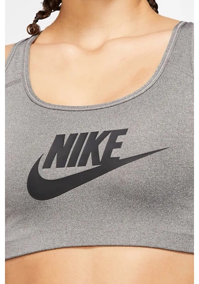 Nike Training Futura Swoosh Medium Support Sports Bra Kadın Spor Büstiyer Bra Gri Gri