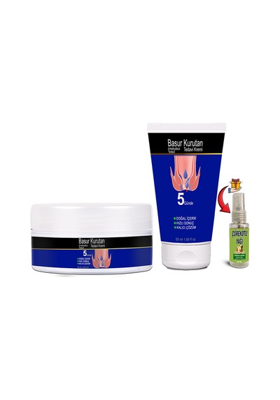 Basurkurutan Aslanpençesi Kestane Hellebore Çiçeği Kadife Papatya E Vitaminli 50 Ml Tüp&kavanoz Krem Seti + Çörekotu Yağı