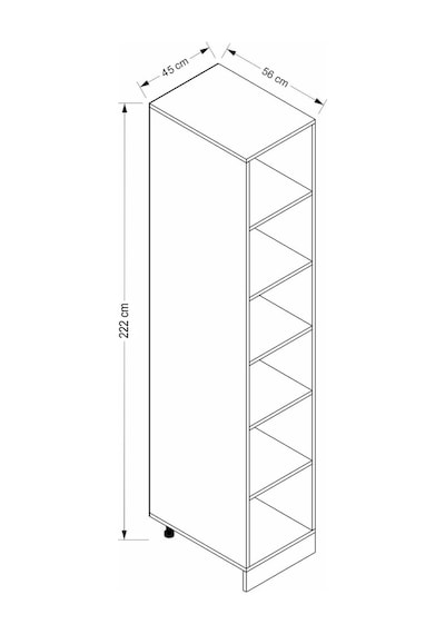 Minar 45 Cm Mutfak Boy Dolabı Beyaz Antrasit D45-mcba1