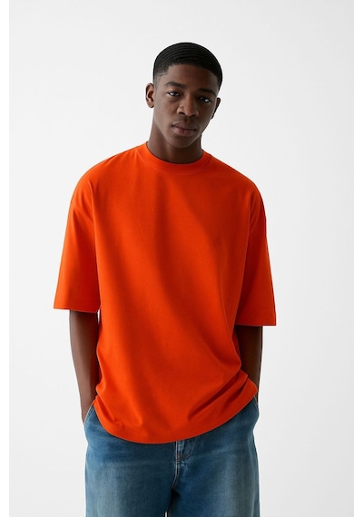 Düz Unisex Tshırt 3q3 Turuncu