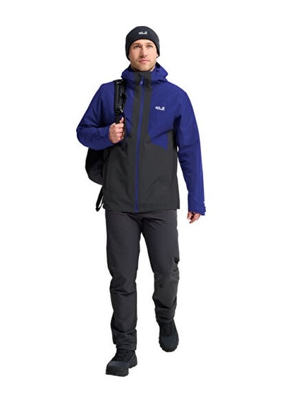 Jack Wolfskin Stonetraıl 3ın1 Jkt M Erkek Outdoor Montu 3'ü 1 Arada A66291-285 Siyah