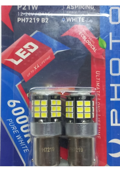 P21w Tek Duy Beyaz Led Geri Vites Oto Ampulü Photon Ph7219