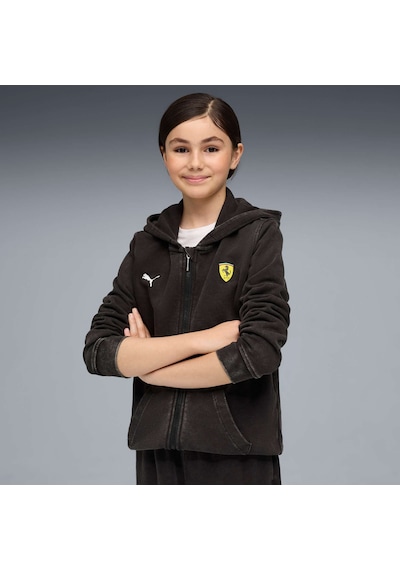 Puma Scuderıa Ferrarı Sportswear Genç Kapüşonlu Sweatshırt 632798 01 SiYAH