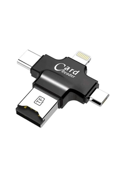 4 In 1 Kart Okuyucu Apple Uyumlu iPhone Usb Type-C Usb-A Micro Usb Card Reader