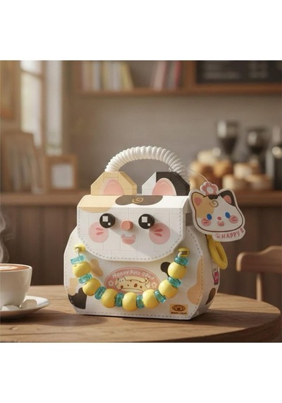 Lz-8843 Kedi Figürlü Meyve Çantası 360 Parça Block Oyuncak