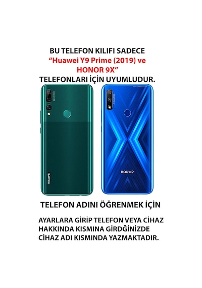 Huawei Y9 Prime 2019 Uyumlu Rad Suresi Cami Ve Güller Baskılı Silikon Kılıf