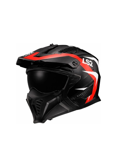 Ls2 Drıfter Trıalıty Siyah Vizör Kask Kırmızı