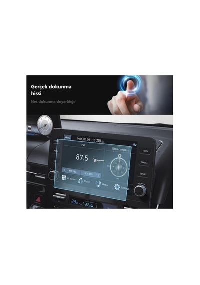 Hyundai Staria Uyumlu 8 İnç Multimedya Araç Ekran Koruyucu Nano Şeffaf 9h Kırılmaz