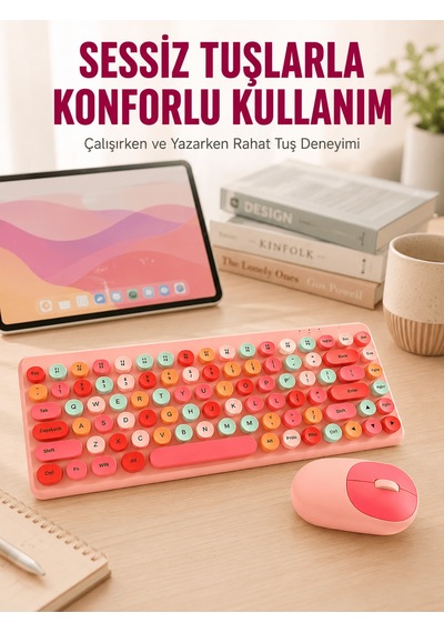 Retro Tarz Bluetooth 5.1 Klavye Win/osx/android/ios Uyumlu Yeni Nesil Tkndy-bsva4969 Diğer