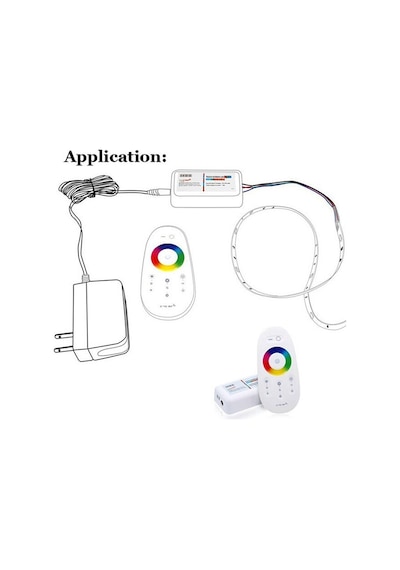Rgb Led Dokunmatik (Touch) Rf Kumanda+Kontrol Paneli 12V-24V–18A