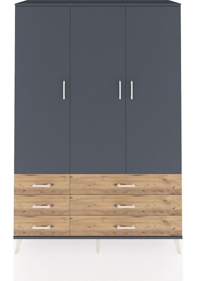 Hyperion Dolap 5 Raflı 6 Çekmeceli Tek Askılı 132x44x195 Antrasit-antrasit/çam Antrasıt/atlas Çam Hyperion Dolap 5 Raflı 6 Çekmeceli Tek Askılı 132x44x195 Antrasit-antrasit/çam Antrasıt/atlas Çam