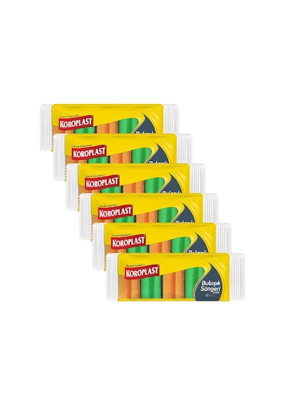 Koroplast Oluklu Bulaşık Süngeri 6 x 5'li