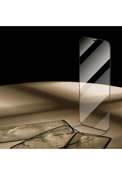 Apple Uyumlu   iPhone 12 Pro Max Kingkong Corning Glass Temperli Cam Ekran Koruy Siyah