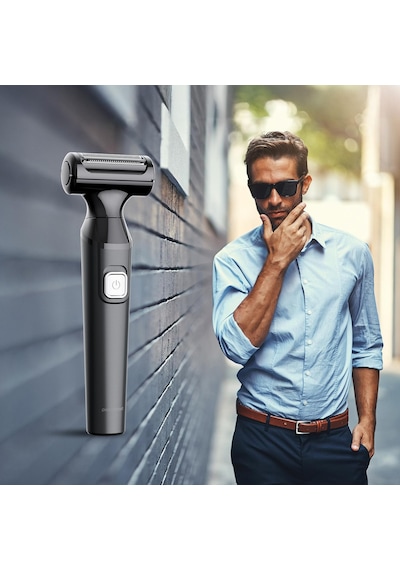 Polosmart Psr103 Erkek Vücut Bakım Cihazı 2 Başlıklı Ipx6 Su Geçirmez Sıfır Tıraş Makinesi Siyah