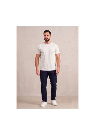 Bigmost Erkek Modal Oysho Kumaş Oversize Tişört Ekru