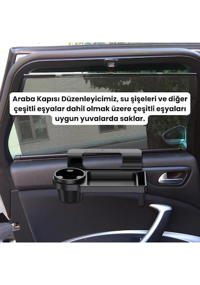 Polham Araç İçi Araba Camı Kapı Yanı Organizer, Bardak, Telefon Tutuculu, Cüzdan Organizer, Çok İşlevli 1 Adet