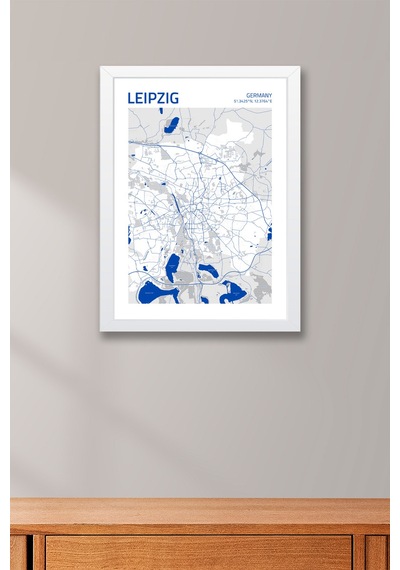 Leipzig Almanya Germany Haritası Çerçeveli Tablo Lüks Salon Ofis Duvar Dekorasyonu Hediyelik Tablo Beyaz Leipzig Almanya Germany Haritası Çerçeveli Tablo Lüks Salon Ofis Duvar Dekorasyonu Hediyelik Tablo Beyaz