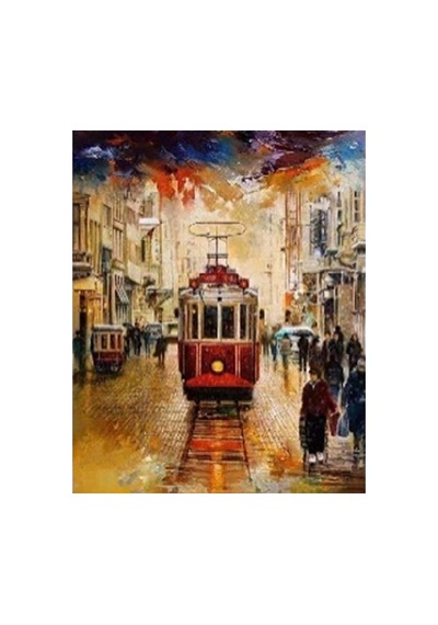 Kadıköy Tramway Sayılarla Boyama Seti - Çerçeveli, 40x50cm