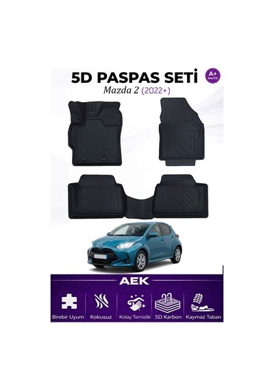 Mazda 2 Hybrid Paspas Xp21 2022+ Araca Özel Havuzlu "karbon" Pasp