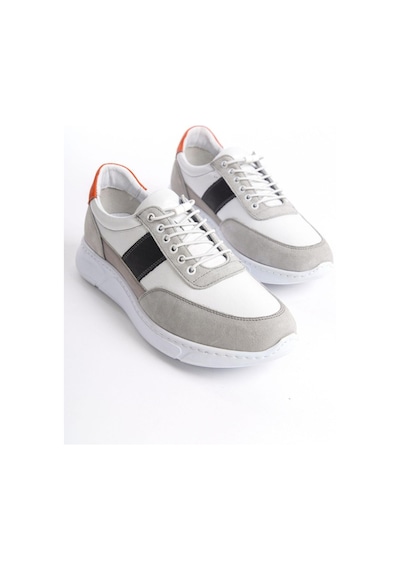 Mubiano Hakiki Deri Erkek Spor Ayakkabı & Sneaker Gri/beyaz -mbknt-grb Gri/beyaz