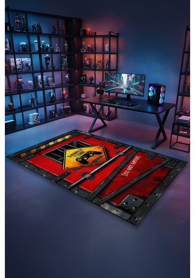 Gamer Zone Endüstriyel Tasarım Yıkanabilir Kaymaz Taban Salon Halısı Gnc2