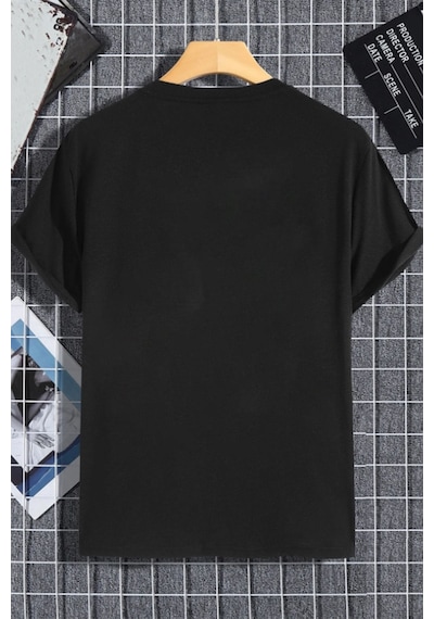 Unisex Kadın Erkek Sinister Baskılı Oversize T-shirt Siyah Mck2279 Siyah