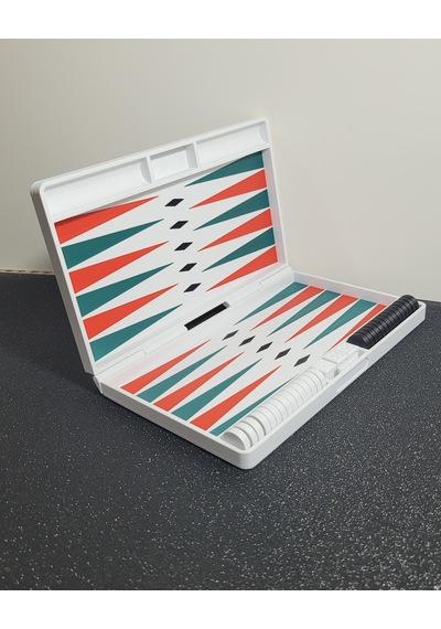 Katlanabilir Tavla Seti 25x20 Cm 3d Baskı Özel Tasarım Kompakt Tavla Oyunu