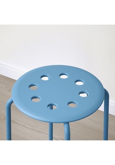 Ikea Marıus Tabure, Mavi, 45 Cm