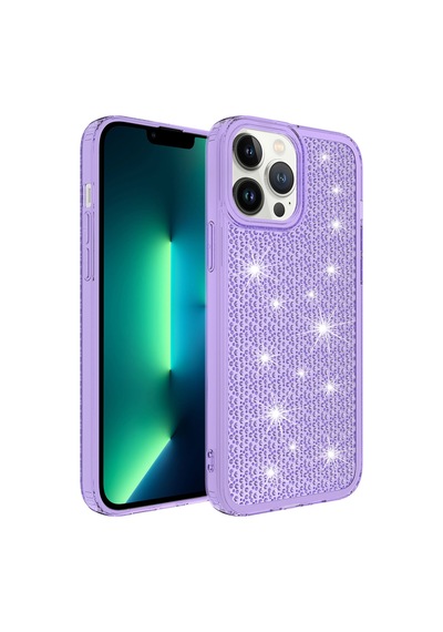 More Tr Apple Uyumlu iPhone 13 Pro Uyumlu Aihttgli Parlak Tasarımlı Mtr Snow Kılıf-mor