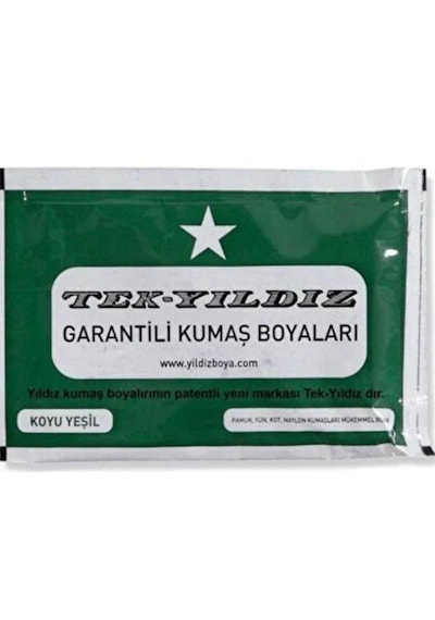 Tek Yıldız Kumaş Boyası Koyu Yeşil