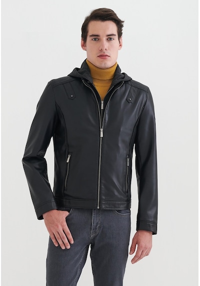Pierre Cardin Erkek Suni Deri Mont 001