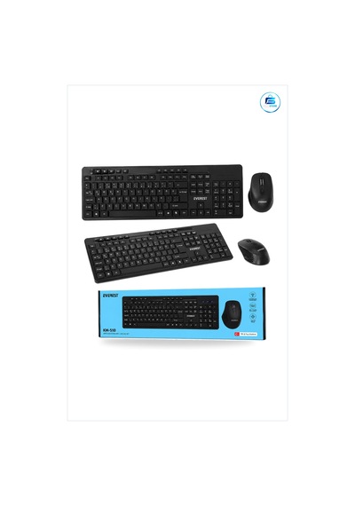 Mouse Klavye Seti Kablosuz Multimedya Siyah Q Düzen 2.4 Ghz Nano Optik