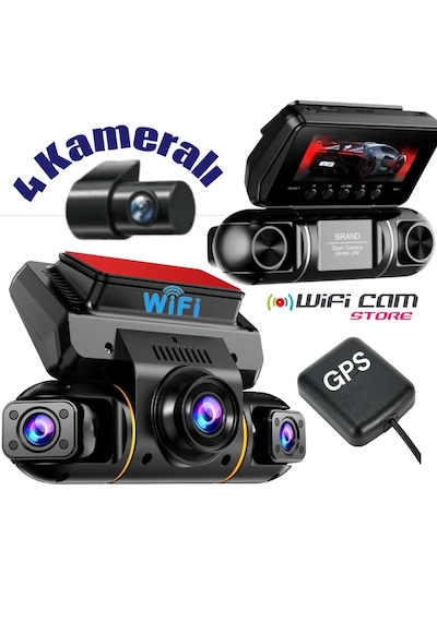 4 Kameralı 4k Uhd Gps Profesyonel Araç Kamerası