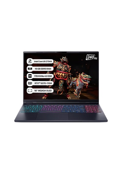 Acer Predator Helios Neo 16S NH.QZFEY.002 Ultra 9 275HX 16 GB 1 TB SSD RTX5070 16" WQXGA OLED Free Dos Dizüstü Bilgisayar