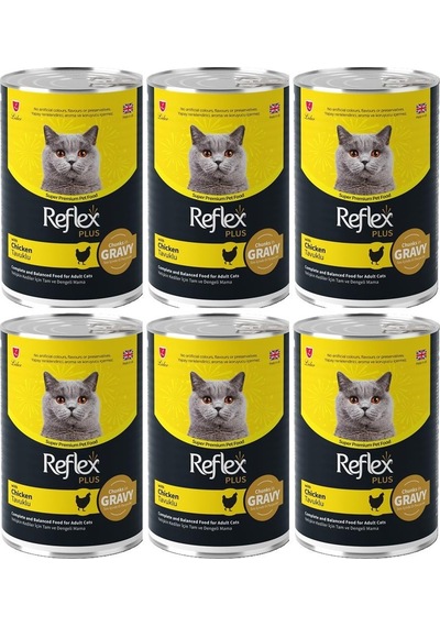 Reflex Reflex Tavuklu Kedi Konserve Mama 400gr X 6 Adet