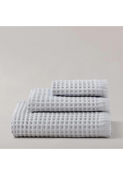 3 Lü Gri Pamuklu Havlu Seti 30x45, 50x90, 80x160 Cm Yumuşak Ve Emici Gri
