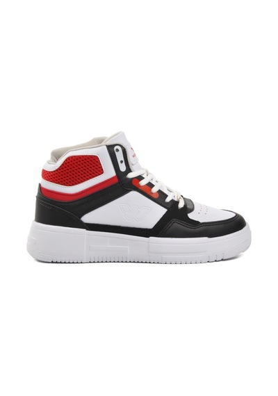 Walkway Berry Hi Beyaz-siyah-kırmızı Bağcıklı Unisex Hi Sneaker 001
