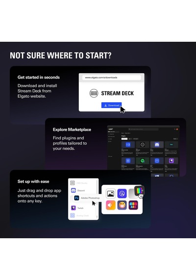 Elgato Stream Deck + White, Ses Mikseri, Canlı Üretim Ve Stüdyo D